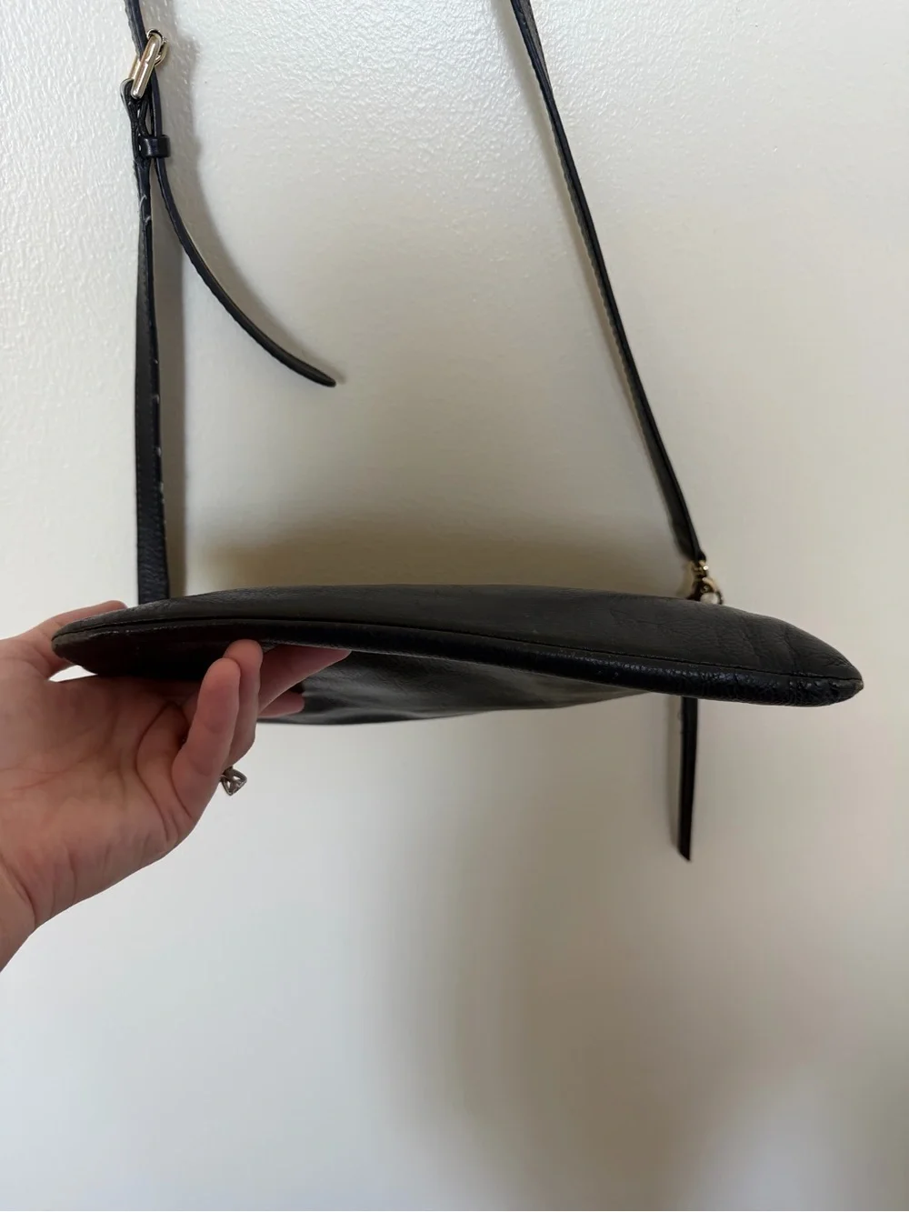 FOSSIL Black Pebbled Leather Crossbody